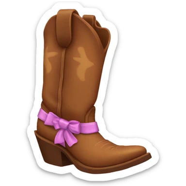 Cowboy boots with bows on them sticker
