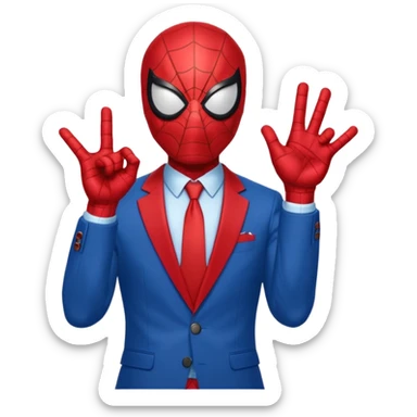 Make Spiderman's hand into an upvote sign 👍 sticker