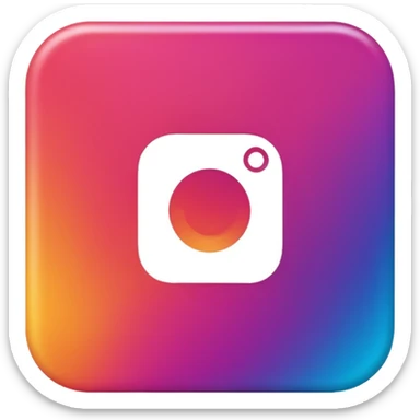 instagram with better and actual logo design sticker