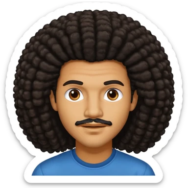 Bobby DeBarge (1956-1995) with long dark brown afro hair sticker