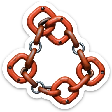 generate me a red chain link sticker