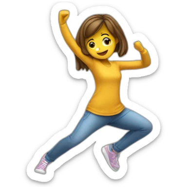 Fille qui fait un dab sticker