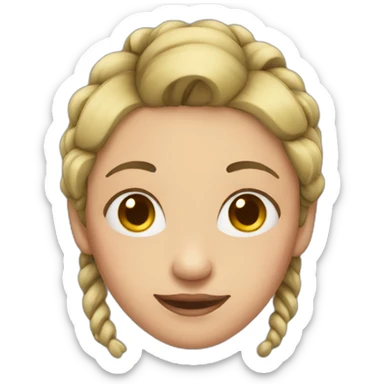 Woman with pigtails sticker