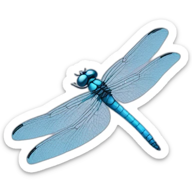 dragonfly blue sticker