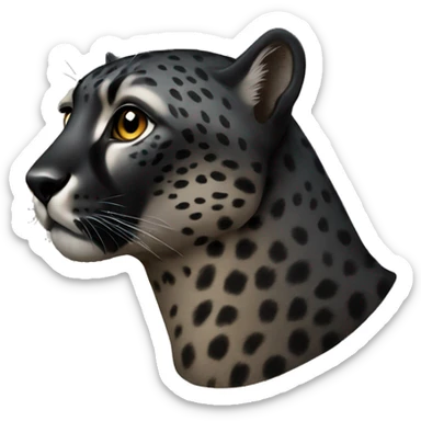 Black cheetah  sticker