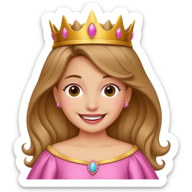 Una princesa con un moño rosa sticker