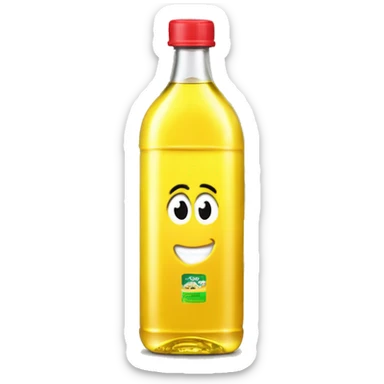 a single bottle of rapeseed oil with conola plant sticker