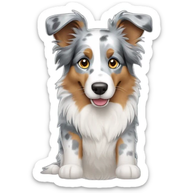 Australian sheperd blue merle sticker