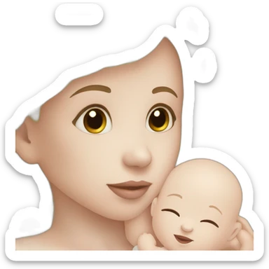 taking care of the baby white skin sticker