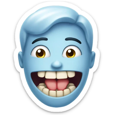 Emoji with rolling eyes and a wisdom teeth extractio sticker