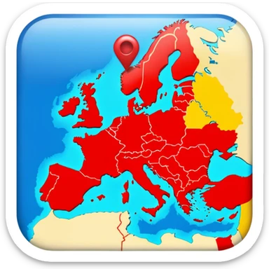 Point in europe map sticker