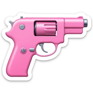 Pink gun emoji sticker