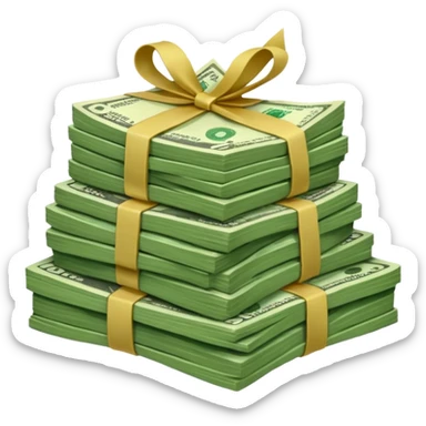 Dinero sin el envoltorio de regalo  sticker