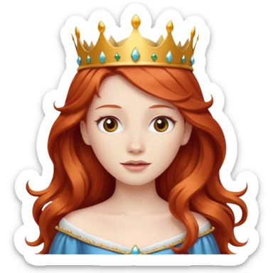 red haired princess sticker