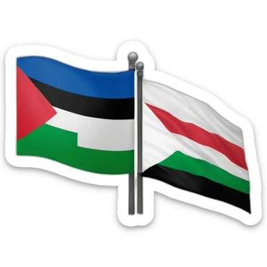 isreal and palestine mashup flag sticker