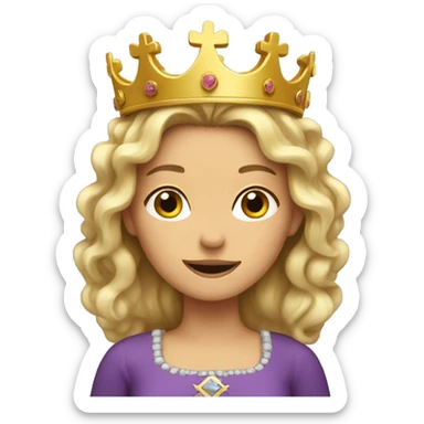 Heidi with crown falling off sticker