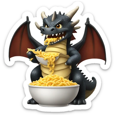 Game of thrones dragon eating macaroni and cheese sticker