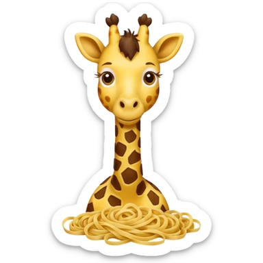 Spaghetti giraffe sticker