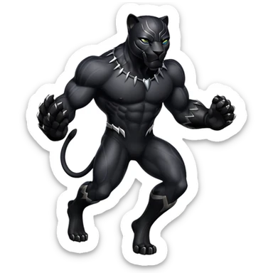 black pantera  sticker