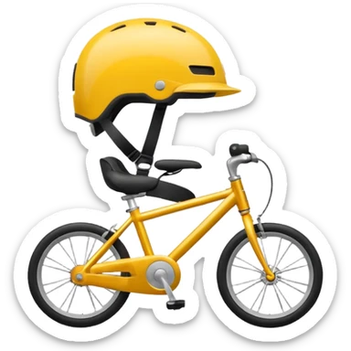 simple clean modern bike with child seat and helmet sticker