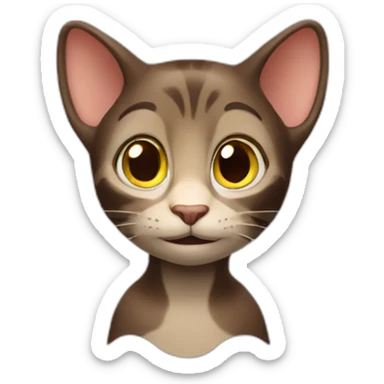curious george as a cat sticker