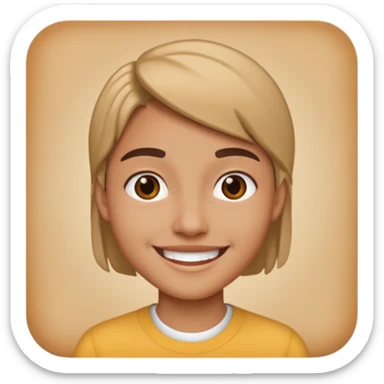 Young adult walking with smile  sticker