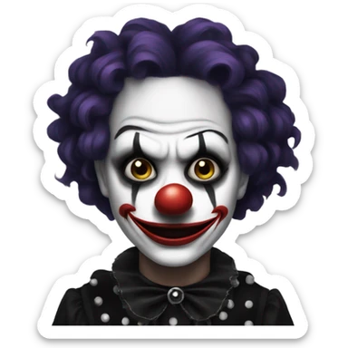 goth clown sticker