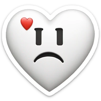White Emoji Heart With letter L and P sticker