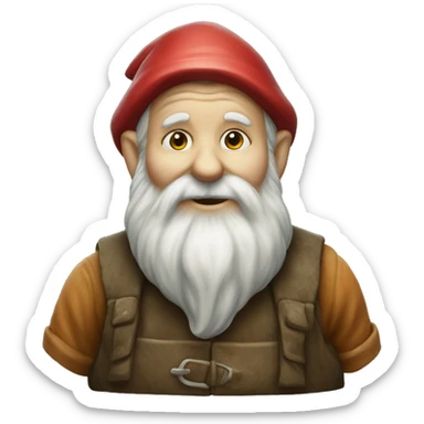 Garden gnome old sticker