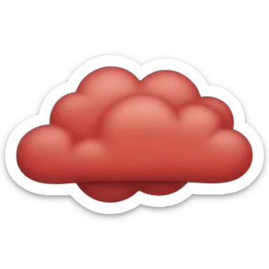 A red cloud sticker
