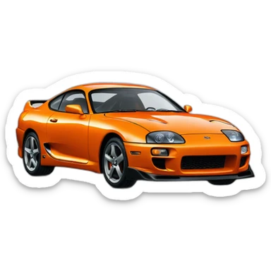 Toyota Supra Mk4 orange sticker