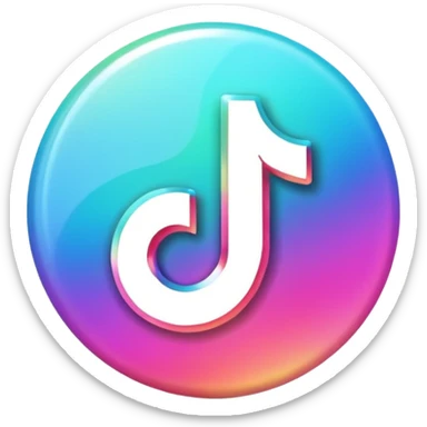 tiktok logo thats glowing sticker