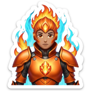 World of Arkadia. Magic vs cyperpunk fantasy world. characters have elemental powers of fire, earth, air, or water sticker