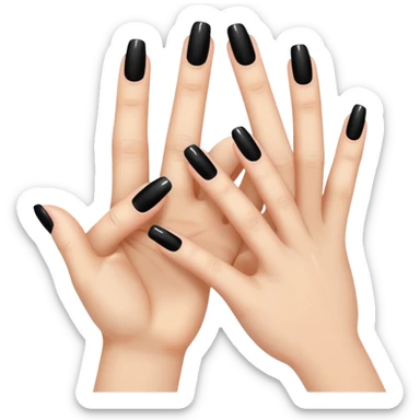 💅🏻generate the same emoji but with black colour nailpaint sticker