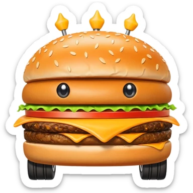Voiture burger sticker