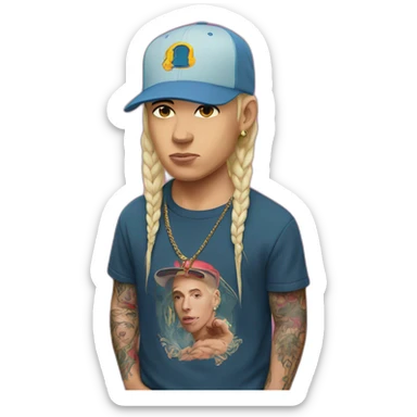 Eminem with a HALA tattoo  sticker