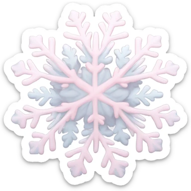 pastel pink snowflake  sticker