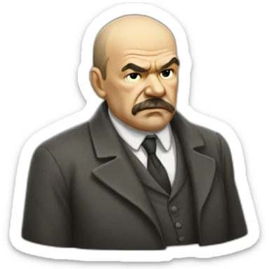 Lenin clutches his head in shock sticker