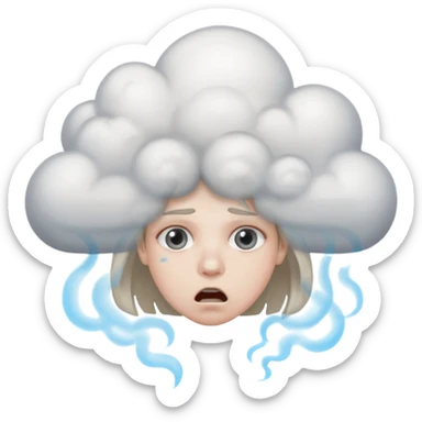 Fart lofting up a guy‘s nose in him fainting sticker