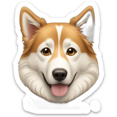 dog russian siberian laika light brown sticker