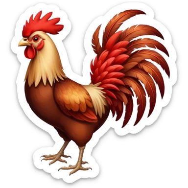 A fighting cock sticker