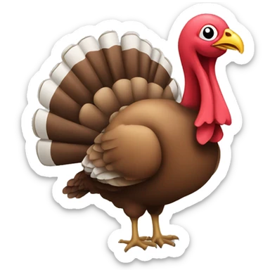 a turkey  wih both animal one and a country sticker