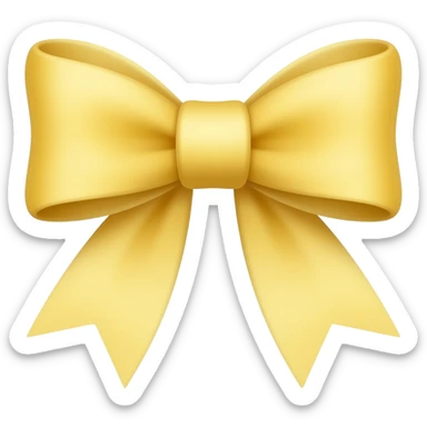 light yellow bow sticker