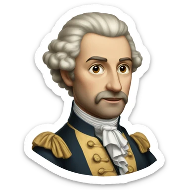 white aristocrat XVIII century sticker