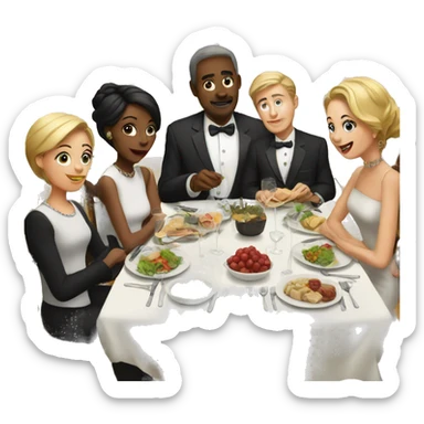 Dinner party sticker
