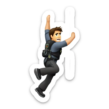 Tom cruise rock climbing in mission impossible 2 sticker