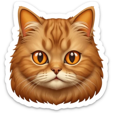 Tabby Persian cat head sticker
