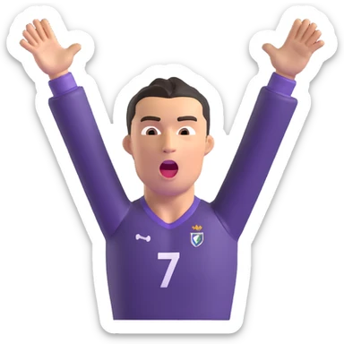 Cristiano Ronaldo doing his signature 'Siu' celebration sticker