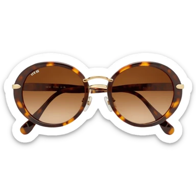 Miu Miu oval brown sunglasses sticker