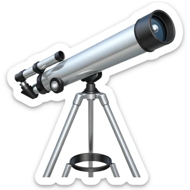 A Newtonian telescope aimed 90 degrees sticker